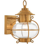 8 inch 1 Light FB Outdoor Wall Lantern Pendant Lighting Fixture with Hand Blown Clear Glass Shade-Lighting LumensLantern