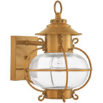 8 inch 1 Light FB Outdoor Wall Lantern Pendant Lighting Fixture with Hand Blown Clear Glass Shade-Lighting LumensLantern