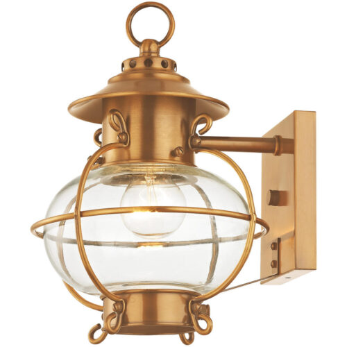 8 inch 1 Light FB Outdoor Wall Lantern Pendant Lighting Fixture with Hand Blown Clear Glass Shade-Lighting LumensLantern