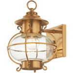 8 inch 1 Light FB Outdoor Wall Lantern Pendant Lighting Fixture with Hand Blown Clear Glass Shade-Lighting LumensLantern