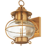 8 inch 1 Light FB Outdoor Wall Lantern Pendant Lighting Fixture with Hand Blown Clear Glass Shade-Lighting LumensLantern