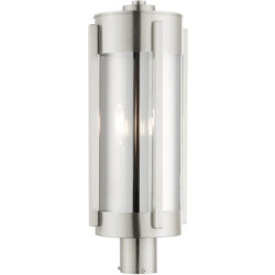 3 Light Outdoor Post Top Lantern Pendant Lighting Fixture with Electrical Plated Smoke Glass Shade-Lighting LumensLantern