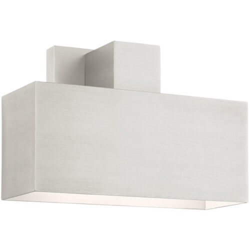 22423-91 1 Light Brushed Nickel Outdoor ADA Wall Sconce-Lighting LumensWall Sconces