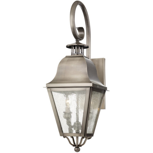 8.5 inch 2 Light VPW Outdoor Wall Lantern Pendant Lighting Fixture with Seeded Glass Shade-Lighting LumensLantern