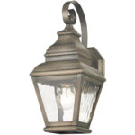 6.5 inch 1 Light VPW Outdoor Wall Lantern Pendant Lighting Fixture with Clear Water Glass Shade-Lighting LumensLantern