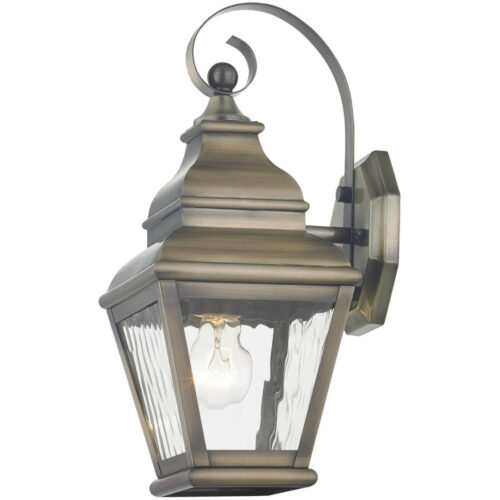 6.5 inch 1 Light VPW Outdoor Wall Lantern Pendant Lighting Fixture with Clear Water Glass Shade-Lighting LumensLantern