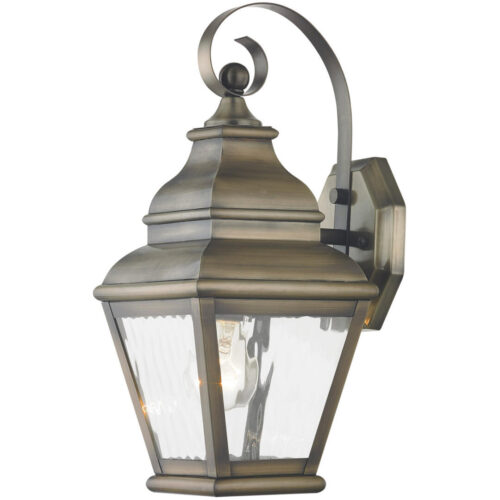 6.5 inch 1 Light VPW Outdoor Wall Lantern Pendant Lighting Fixture with Clear Water Glass Shade-Lighting LumensLantern