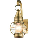 26900-01 1 Light Antique Brass Outdoor Wall Lantern-Lighting LumensLantern