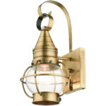 26900-01 1 Light Antique Brass Outdoor Wall Lantern-Lighting LumensLantern