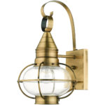 26901-01 1 Light Antique Brass Outdoor Wall Lantern-Lighting LumensLantern