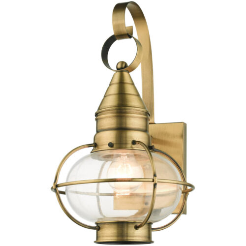 26901-01 1 Light Antique Brass Outdoor Wall Lantern-Lighting LumensLantern