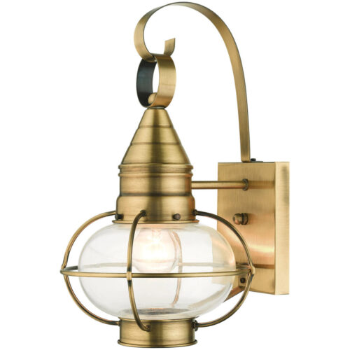 26901-01 1 Light Antique Brass Outdoor Wall Lantern-Lighting LumensLantern