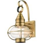 26901-01 1 Light Antique Brass Outdoor Wall Lantern-Lighting LumensLantern