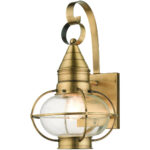 26901-01 1 Light Antique Brass Outdoor Wall Lantern-Lighting LumensLantern