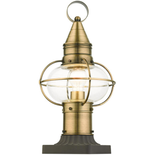 26902-01 1 Light Antique Brass Outdoor Post Top Lantern-Lighting LumensLantern