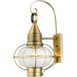 26904-01 1 Light Antique Brass Outdoor Wall Lantern-Lighting LumensLantern