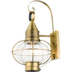 26904-01 1 Light Antique Brass Outdoor Wall Lantern-Lighting LumensLantern