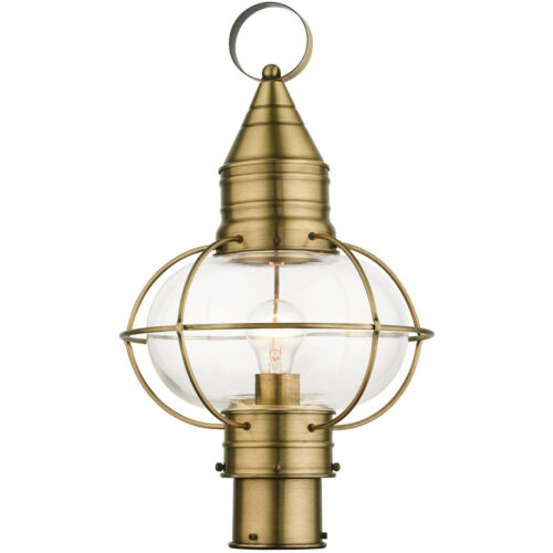 26905-01 1 Light Antique Brass Outdoor Post Top Lantern-Lighting LumensLantern