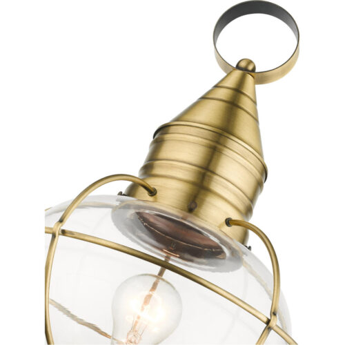 26905-01 1 Light Antique Brass Outdoor Post Top Lantern-Lighting LumensLantern