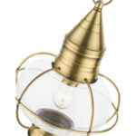 26906-01 1 Light Antique Brass Outdoor Pendant Lantern-Lighting LumensLantern