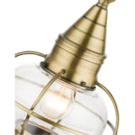 26910-01 1 Light Antique Brass Outdoor Pendant Lantern-Lighting LumensLantern