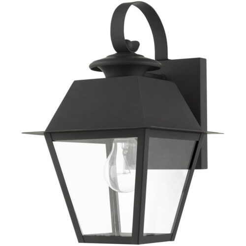 27212-04 1 Light Black Outdoor Wall Lantern-Lighting LumensLantern