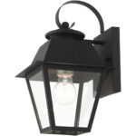 27212-04 1 Light Black Outdoor Wall Lantern-Lighting LumensLantern