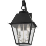 27215-04 2 Light Black Outdoor Wall Lantern-Lighting LumensLantern