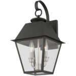 27215-04 2 Light Black Outdoor Wall Lantern-Lighting LumensLantern