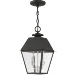 27217-04 2 Light Black Outdoor Pendant Lantern-Lighting LumensLantern