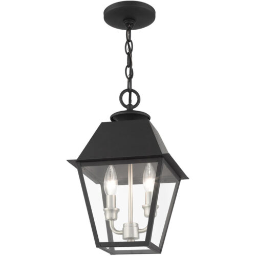 27217-04 2 Light Black Outdoor Pendant Lantern-Lighting LumensLantern