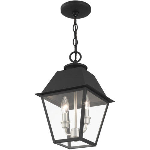 27217-04 2 Light Black Outdoor Pendant Lantern-Lighting LumensLantern