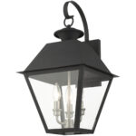 27218-04 3 Light Black Outdoor Wall Lantern-Lighting LumensLantern