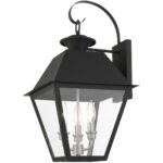 27218-04 3 Light Black Outdoor Wall Lantern-Lighting LumensLantern