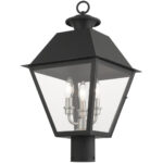 27219-04 3 Light Black Outdoor Post Top Lantern-Lighting LumensLantern