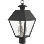 27219-04 3 Light Black Outdoor Post Top Lantern-Lighting LumensLantern