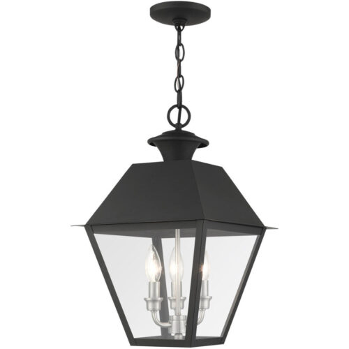 27220-04 3 Light Black Outdoor Pendant Lantern-Lighting LumensLantern