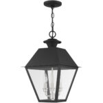 27220-04 3 Light Black Outdoor Pendant Lantern-Lighting LumensLantern