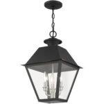 27220-04 3 Light Black Outdoor Pendant Lantern-Lighting LumensLantern