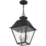 27220-04 3 Light Black Outdoor Pendant Lantern-Lighting LumensLantern