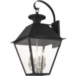 27222-04 4 Light Black Outdoor Wall Lantern-Lighting LumensLantern