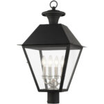 27223-04 4 Light Black Outdoor Post Top Lantern-Lighting LumensLantern