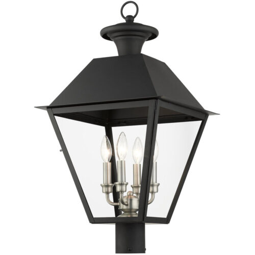 27223-04 4 Light Black Outdoor Post Top Lantern-Lighting LumensLantern