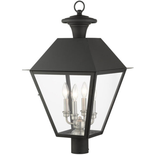 27223-04 4 Light Black Outdoor Post Top Lantern-Lighting LumensLantern