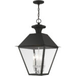 27224-04 4 Light Black Outdoor Pendant Lantern-Lighting LumensLantern