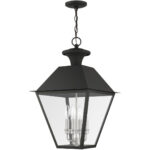 27224-04 4 Light Black Outdoor Pendant Lantern-Lighting LumensLantern