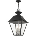 27224-04 4 Light Black Outdoor Pendant Lantern-Lighting LumensLantern