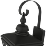 27372-04 2 Light Black Outdoor Medium Wall Lantern with Brushed Nickel Finish Cluster-Lighting LumensLantern