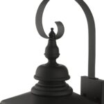 27373-04 3 Light Black Outdoor Large Wall Lantern with Brushed Nickel Finish Cluster-Lighting LumensLantern