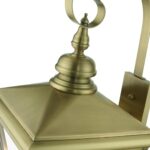 27374-01 4 Light Antique Brass Outdoor Extra Large Wall Lantern with Brushed Nickel Finish Cluster-Lighting LumensLantern